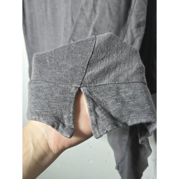 Tahari Womens 100% Linen Gray Open Front Cardigan Sweater Size Large Coastal - Picture 4 of 9